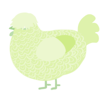 Granny, a apple chicken with a double-lace pattern