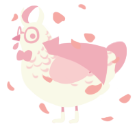A white and pink chicken with a half-lace pattern