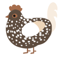 (unnamed), a bark and cream chicken with a speckle pattern