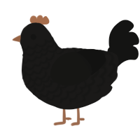 (unnamed), a sable and black chicken with a lace pattern