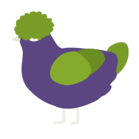 A overcast and chartreuse chicken