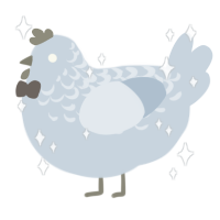 A mist chicken with a half-lace pattern
