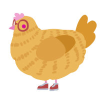 Tangerine, a honey and orange chicken with a bar pattern