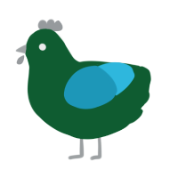 A pink and vermilion chicken