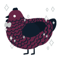 誕生日, a maroon and tumblr chicken with a lace pattern