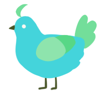 A aqua and spring chicken