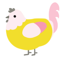 Lemon Top, a yellow and rose chicken with a head pattern
