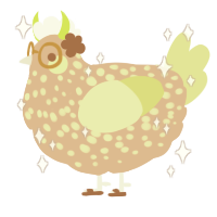 Key Lime, a beige and lemon chicken with a speckle pattern