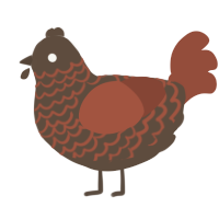(unnamed), a bark and russet chicken with a lace pattern