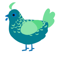 A sea and spring chicken with a half-lace pattern