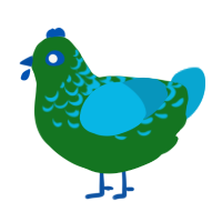 What the freak, a leaf and cerulean chicken with a half-lace pattern