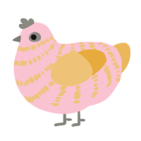 Ormolu, a rose and honey chicken with a bar pattern