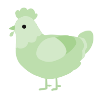 Leek Soup, a gluppy chicken with a head pattern