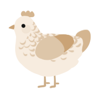 A cream and beige chicken with a half-lace pattern