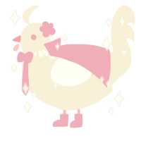 baby mouse, a cream chicken with a neck-speckle pattern
