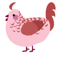 (unnamed), a rose and red chicken with a half-lace pattern