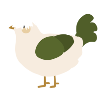 (unnamed), a cream and olive chicken