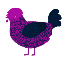 (unnamed), a plum and tumblr chicken with a double-lace pattern
