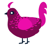 Deep Rouge, a wine and fuchsia chicken with a half-lace pattern