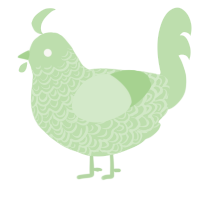 The Chosen One, a gluppy chicken with a double-lace pattern