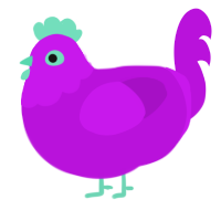 (unnamed), a amethyst chicken with a head pattern