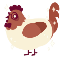 Mr Pippy Pop, a cream and red chicken with a head pattern