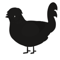 (unnamed), a sable chicken with a neck-speckle pattern