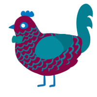 one speaks lies, a maroon and sea chicken with a lace pattern