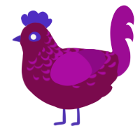 Wine Berry, a wine and plum chicken with a half-lace pattern