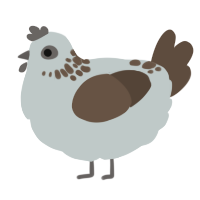 Dapanji, a silver and bark chicken with a neck-speckle pattern