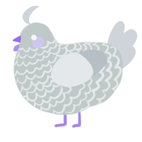 (unnamed), a silver and mist chicken with a lace pattern