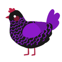 (unnamed), a sable and violet chicken with a lace pattern