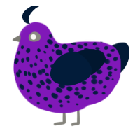 (unnamed), a violet and tumblr chicken with a speckle pattern