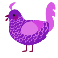 (unnamed), a violet and orchid chicken with a lace pattern