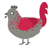 (unnamed), a ash and crimson chicken with a half-lace pattern