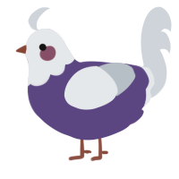 A overcast and mist chicken with a head pattern
