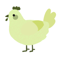 A apple and lemon chicken with a double-lace pattern