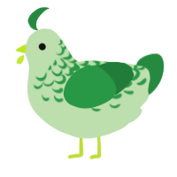 bell pepper, a gluppy and viridian chicken with a half-lace pattern