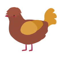 potato, a russet and orange chicken
