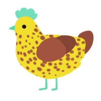 Cavendish, a yellow and russet chicken with a speckle pattern