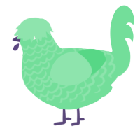 Seaweed, a spring chicken with a lace pattern