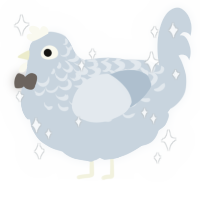 A mist chicken with a half-lace pattern