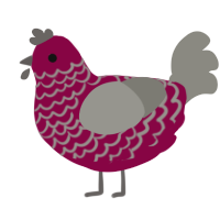(unnamed), a maroon and ash chicken with a lace pattern
