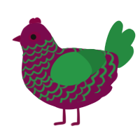 (unnamed), a wine and viridian chicken with a lace pattern