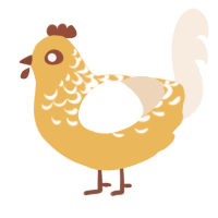 A honey and cream chicken with a half-lace pattern