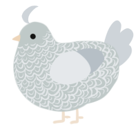 Air, a silver and mist chicken with a double-lace pattern