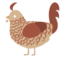 Macchiato, a beige and russet chicken with a lace pattern