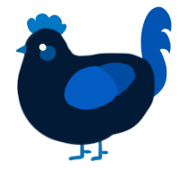 A tumblr and ultramarine chicken
