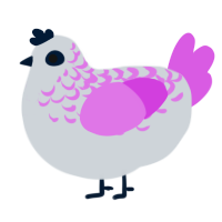 (unnamed), a mist and orchid chicken with a half-lace pattern