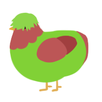 Greensward, a grass and red chicken with a head pattern